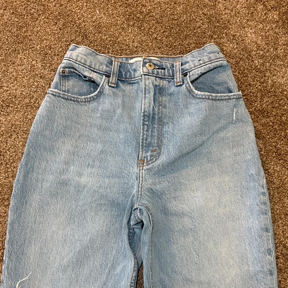 Abercrombie & Fitch Light Blue The 90s Straight Ultra High Rise Curve Love - Picture 3 of 4